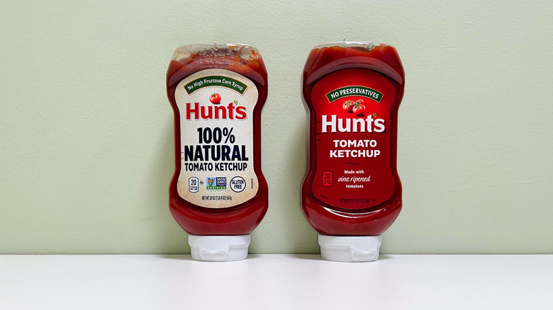 Two bottles of Hunt's ketchup