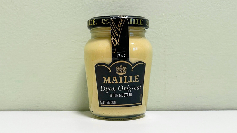 A jar of Maille Dijon Original