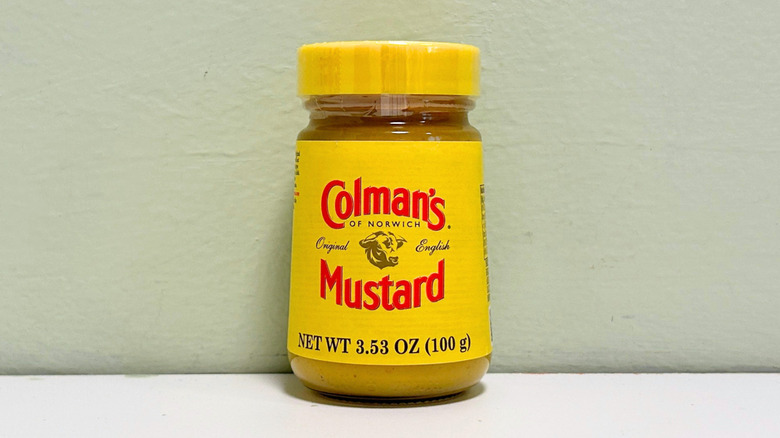 A bottle of Colman's Original English Mustard