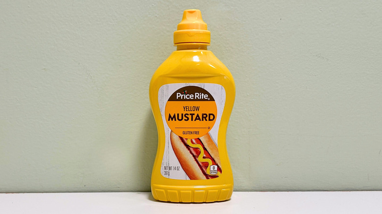 A bottle of Price Rite yellow Mustard