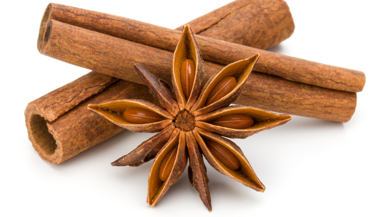 Star anise and cinnamon