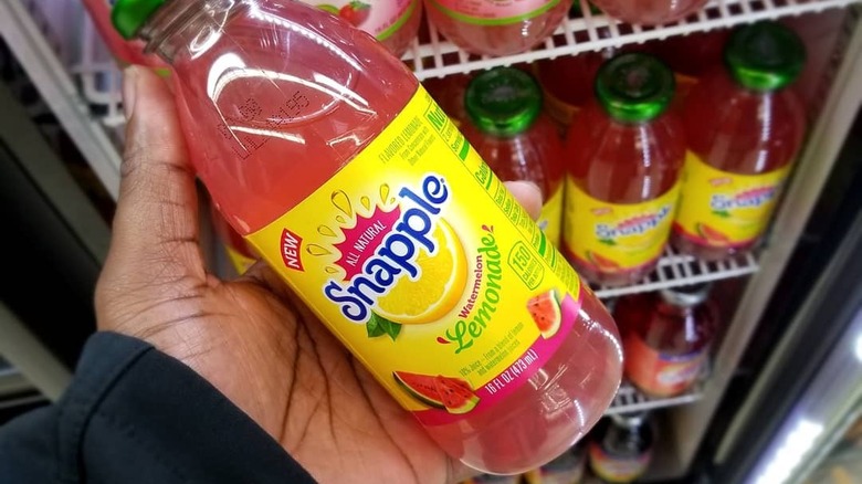 hand holding Snapple Watermelon Lemonade