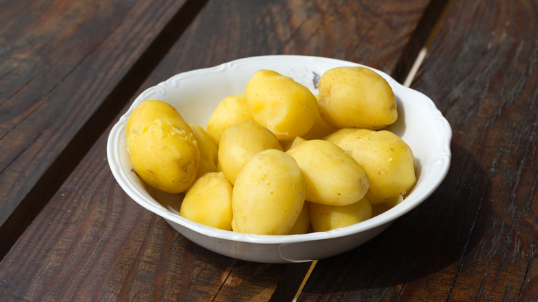 boiled potatoes in a bowl