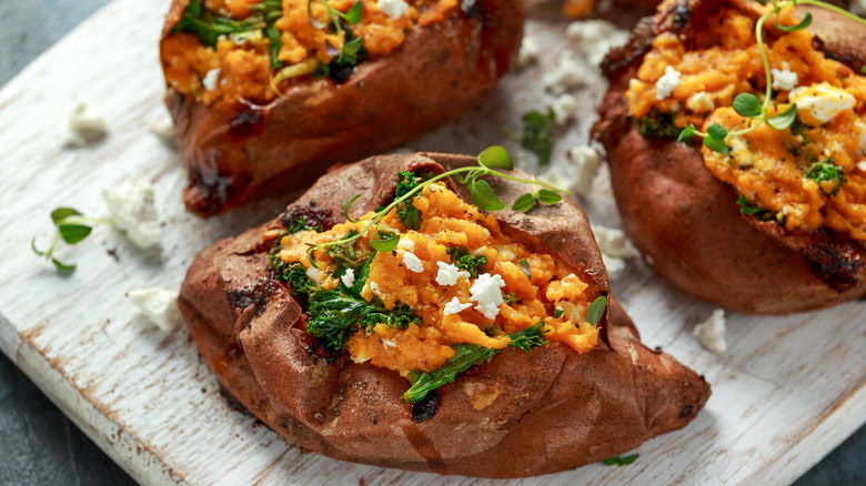 Baked sweet potatoes