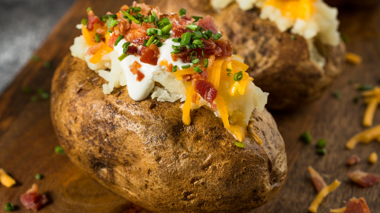 loaded baked potatoes