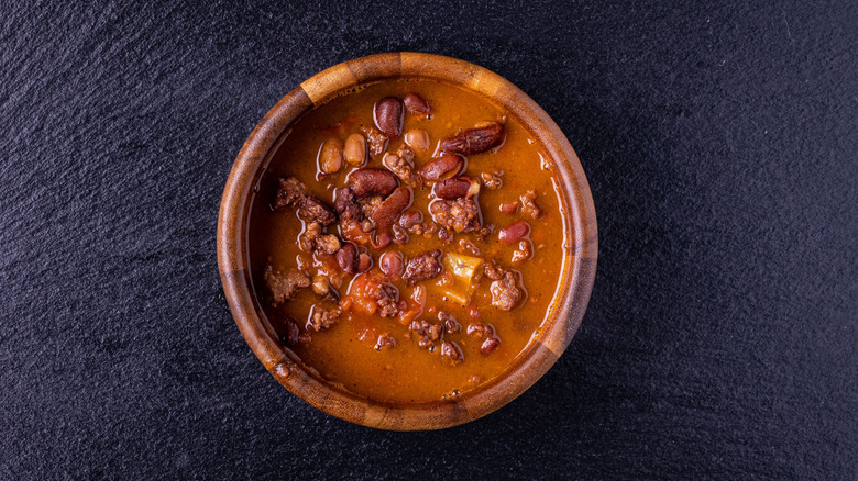 Bowl of slow cooker pinto beans