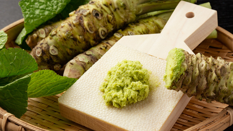 fresh ground wasabi root