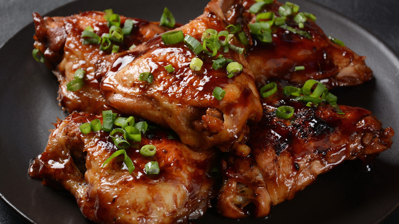 Marinated Chicken Thighs on Plate