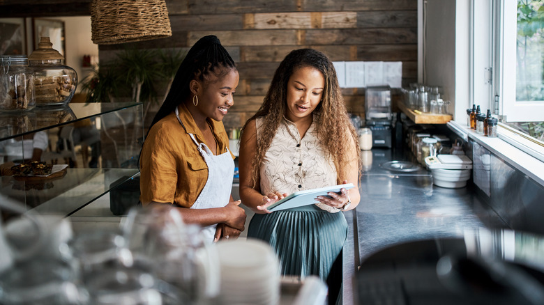Two women in kitchen