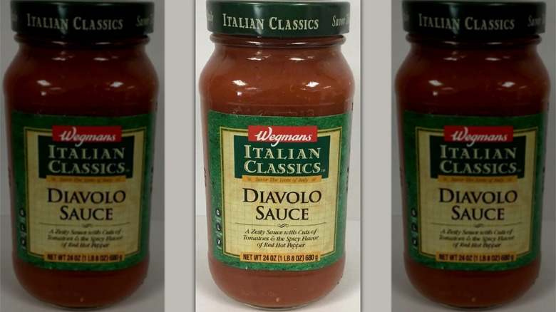 Jar of Wegmans Italian Classics Diavolo Sauce