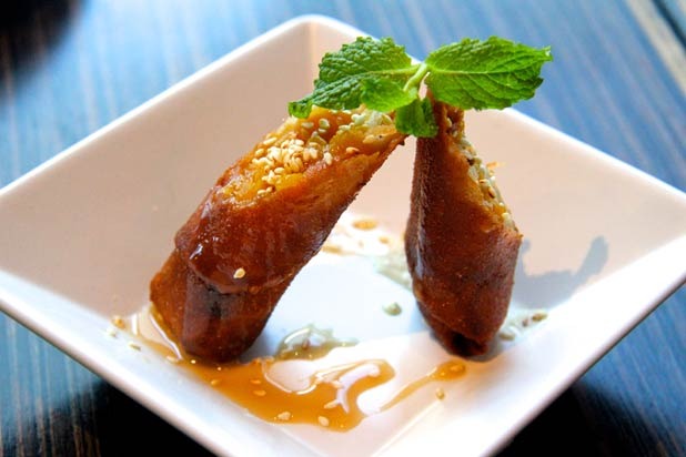 Japanese Pumpkin Egg Rolls with Caramel Sauce Recipe