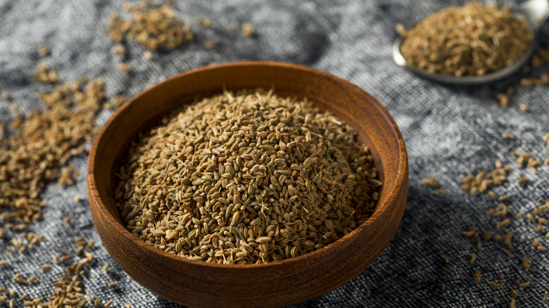 Bowl of ajwain seeds