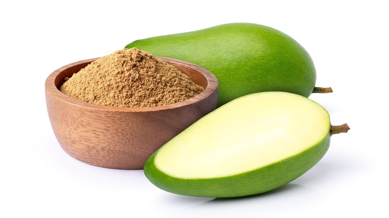 Amchur and a green mango