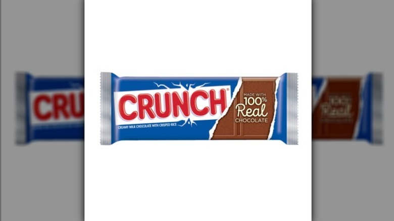 Crunch bar on white background