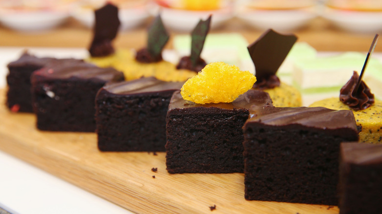 desserts on buffet table