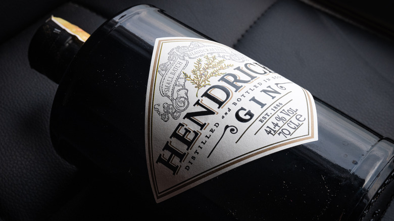 bottle of Hendricks gin