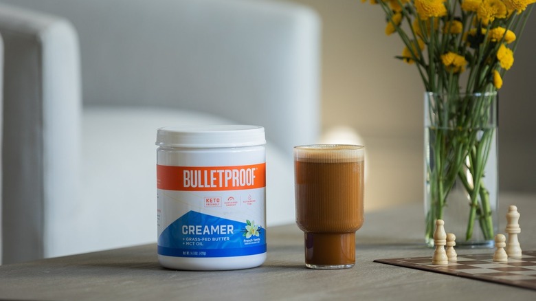 Bulletproof creamer on table