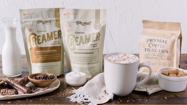 prymal creamers and coffee display