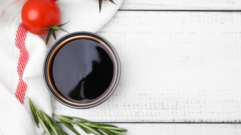 bowl of balsamic vinegar