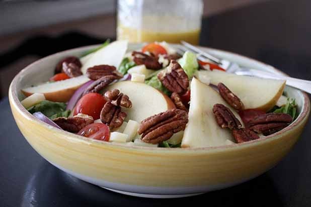 Apples, Nuts, Cheese, and Greens