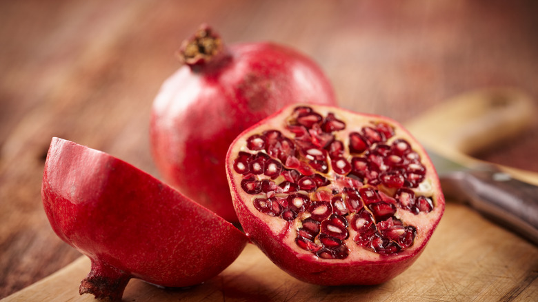 pomegranate cut in half