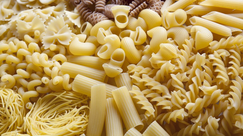 Varied pasta shapes