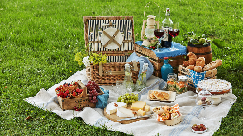 Large picnic spread