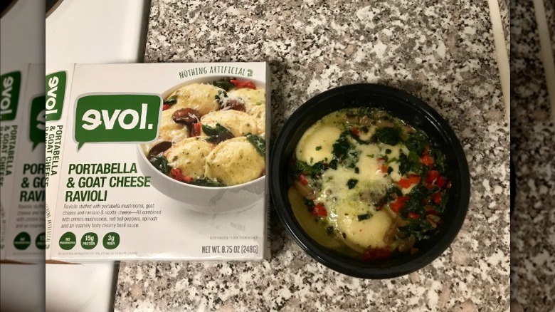 Evol Portabella and Goat Cheese Ravioli