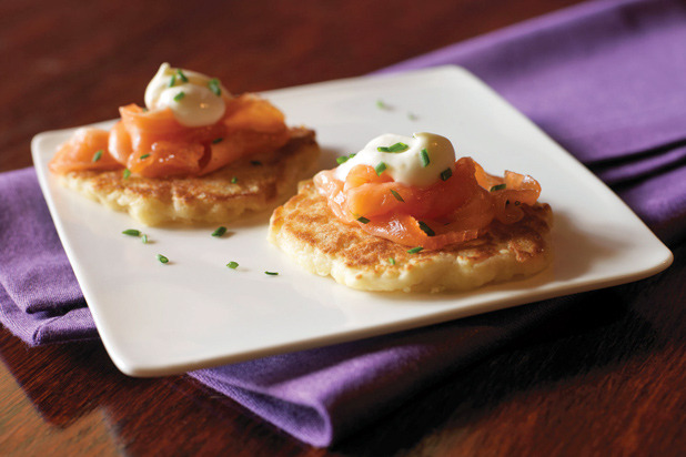 Citrus-Cured Salmon on Blini