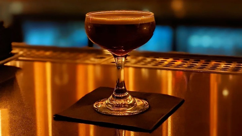 cocktail on bar top
