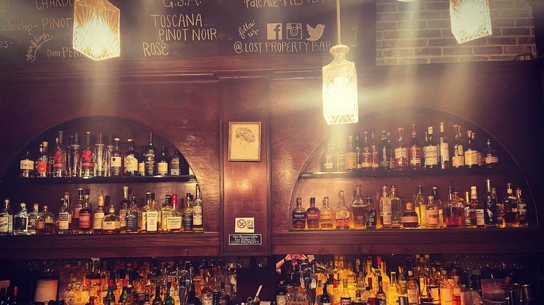 drinks behind Lost Property bar