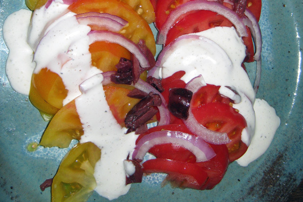 Tomatoes with Buttermilk-Black Pepper Dressing