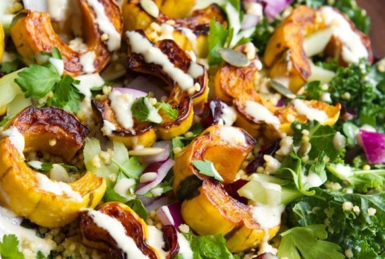 Delicata Squash, Quinoa and Kale Salad