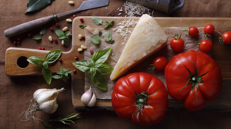 Pesto alla Trapanese ingredients