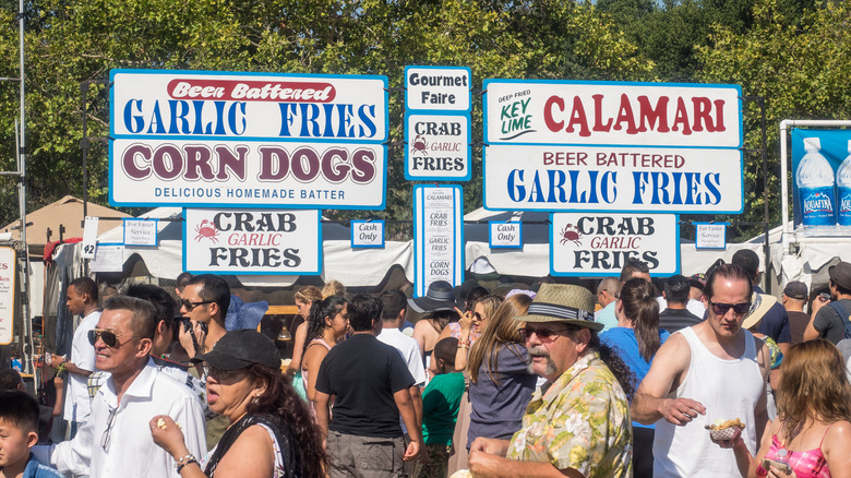 crowd at outdoor food festival