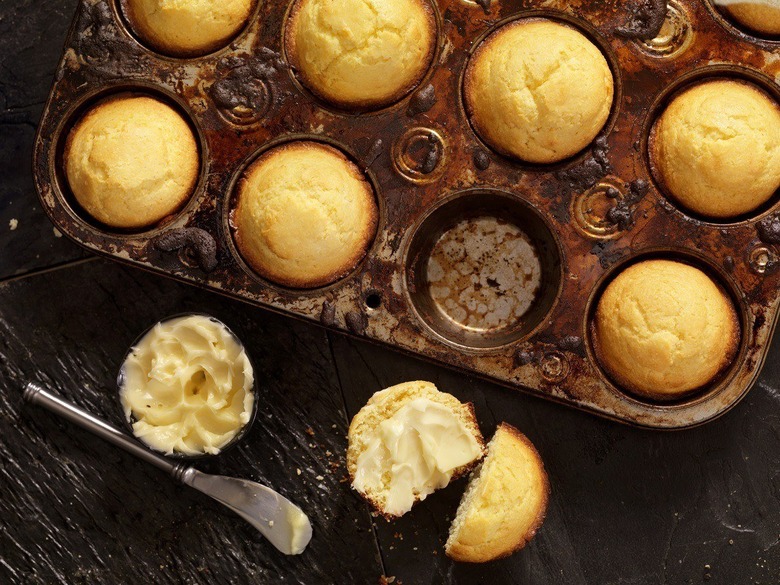 Grilled Corn Muffins With Blueberry Honey Butter