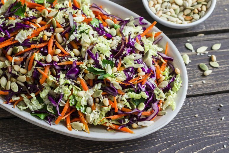 Tri-Color Slaw With Lime Dressing