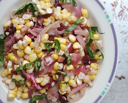 Corn Salad With Radicchio and Red Onion