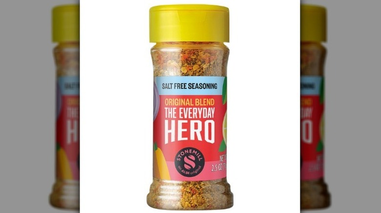 The Everyday Hero seasoning blend on white background