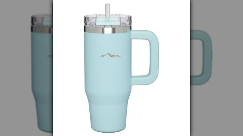 Adventuridge tumbler on white background