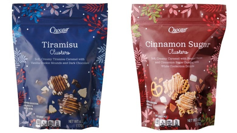 Holiday clusters options on white background