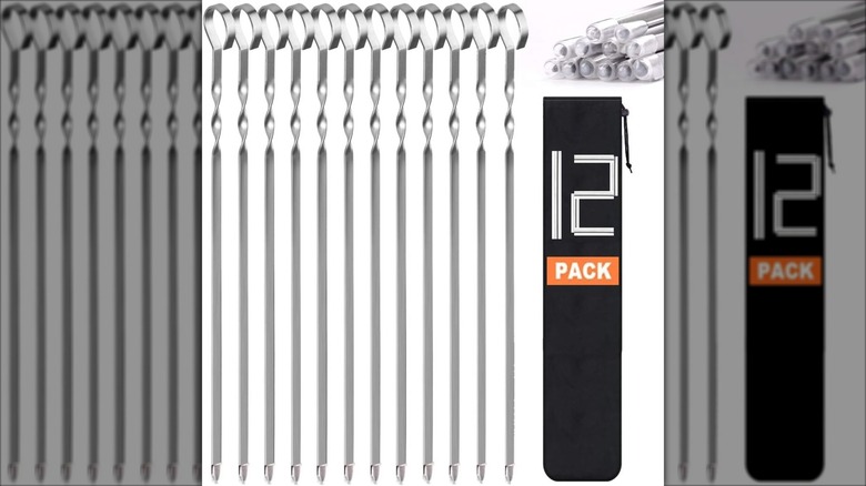 Product image of the LANNEY metal kebab skewers