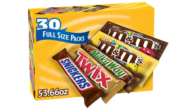 Box of Mars variety pack on white background