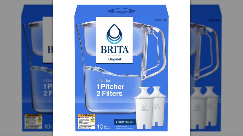 Product image of the Brita Champlain 10-cup water filter pitcher with 2 filters