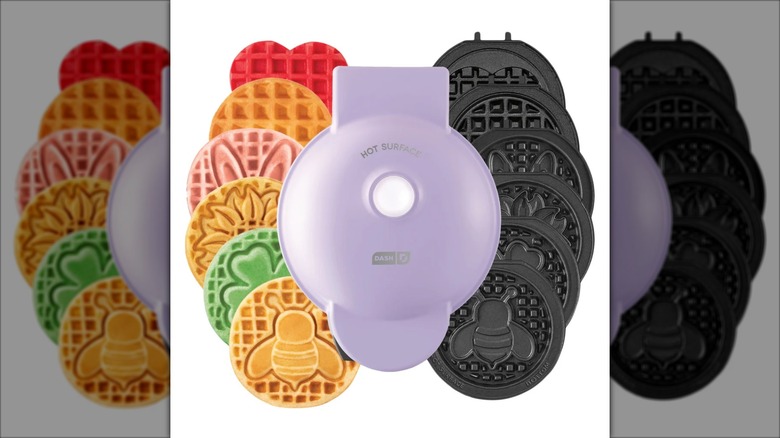 Product image of the Dash multi-plate mini waffle maker with removable plates