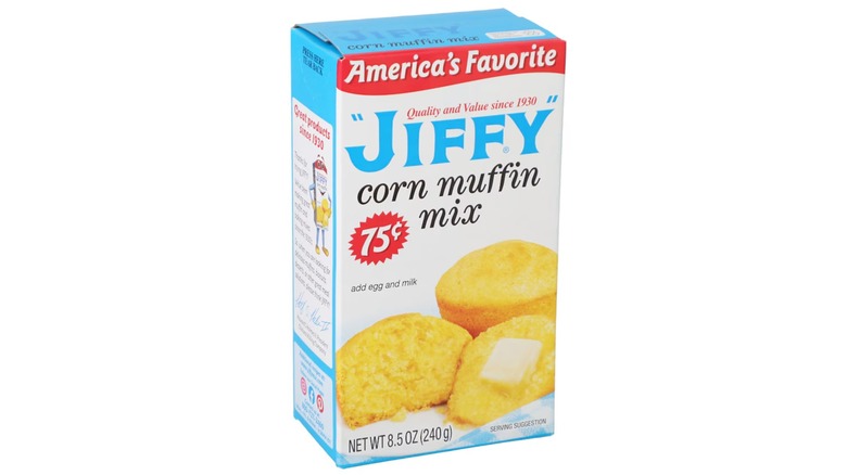 A box of Jiffy Cornbread Mix