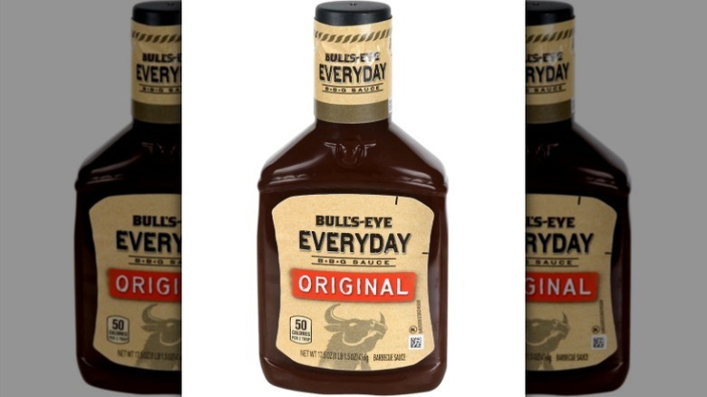 Bullseye BBQ sauce on white background