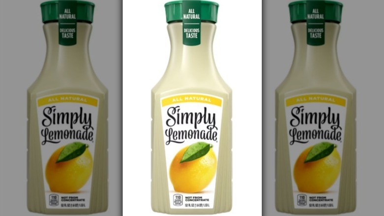 Simply Lemonade on white background