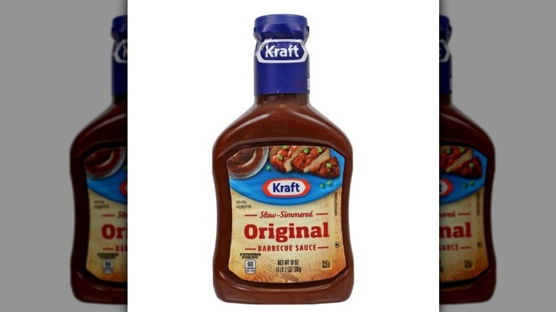 Kraft barbecue sauce with "original" in large text in the label against a white background