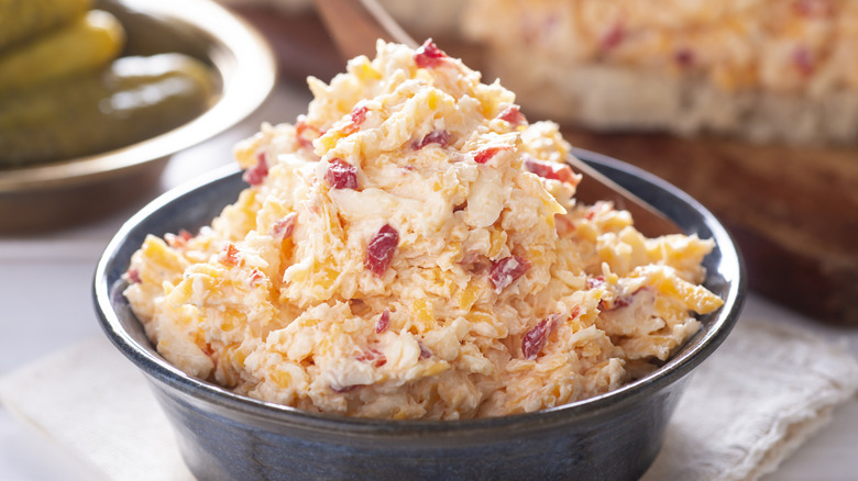Heaping bowl of pimento cheese